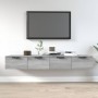 Wandschränke 2 Stk. Sonoma graues Sperrholz 68x30x20 cm von vidaXL, Regale und Regale - Ref: Foro24-3115898, Preis: 75,46 €, ...