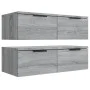 Wandschränke 2 Stk. Sonoma graues Sperrholz 68x30x20 cm von vidaXL, Regale und Regale - Ref: Foro24-3115898, Preis: 75,43 €, ...