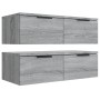 Wandschränke 2 Stk. Sonoma graues Sperrholz 68x30x20 cm von vidaXL, Regale und Regale - Ref: Foro24-3115898, Preis: 75,46 €, ...