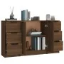 Sideboards 3 pieces plywood brown oak by vidaXL, Sideboards - Ref: Foro24-3115843, Price: 180,81 €, Discount: %