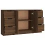 Sideboards 3 pieces plywood brown oak by vidaXL, Sideboards - Ref: Foro24-3115843, Price: 180,81 €, Discount: %