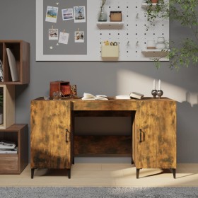 Schreibtisch aus geräuchertem Eichensperrholz, 140 x 50 x 75 cm von vidaXL, Schreibtische - Ref: Foro24-817552, Preis: 118,46...