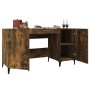Schreibtisch aus geräuchertem Eichensperrholz, 140 x 50 x 75 cm von vidaXL, Schreibtische - Ref: Foro24-817552, Preis: 118,46...