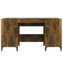 Escritorio madera contrachapada roble ahumado 140x50x75 cm de vidaXL, Escritorios - Ref: Foro24-817552, Precio: 117,04 €, Des...