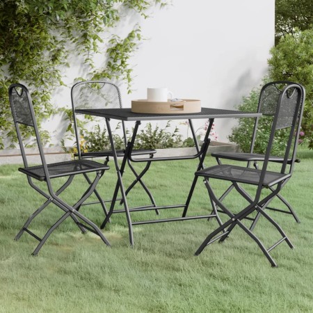 Garten-Ess-Set 5-tlg. Streckmetallgewebe anthrazit von vidaXL, Gartensets - Ref: Foro24-3084720, Preis: 265,92 €, Rabatt: %