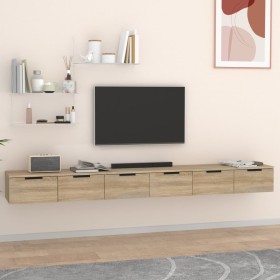 Armarios de pared 2 uds contrachapada roble Sonoma 102x30x20 cm by vidaXL, Shelves and shelves - Ref: Foro24-3115902, Price: ...