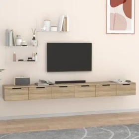 Armarios de pared 2 uds contrachapada roble Sonoma 102x30x20 cm by vidaXL, Shelves and shelves - Ref: Foro24-3115902, Price: ...