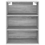 Armario colgante de pared gris Sonoma 69,5x32,5x90 cm de vidaXL, Aparadores - Ref: Foro24-817400, Precio: 63,96 €, Descuento: %