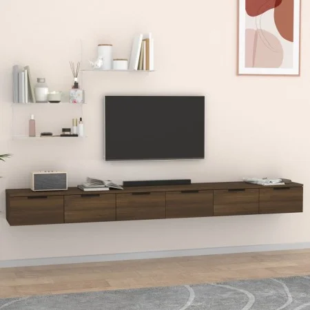 Wandschränke 2 Stück braunes Eichensperrholz 102x30x20cm von vidaXL, Regale und Regale - Ref: Foro24-3115907, Preis: 134,75 €...