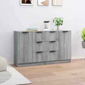 Sideboards 2 Stk. Sonoma graues Sperrholz 60x30x70 cm von vidaXL, Sideboards - Ref: Foro24-3115794, Preis: 155,49 €, Rabatt: %