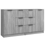 Aparadores 2 uds madera contrachapada gris Sonoma 60x30x70 cm de vidaXL, Aparadores - Ref: Foro24-3115794, Precio: 162,58 €, ...