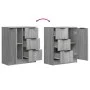 Sideboards 2 Stk. Sonoma graues Sperrholz 60x30x70 cm von vidaXL, Sideboards - Ref: Foro24-3115794, Preis: 155,47 €, Rabatt: %