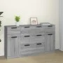 3-teiliges Sideboard-Set aus Sonoma-grauem Sperrholz von vidaXL, Sideboards - Ref: Foro24-3115826, Preis: 182,31 €, Rabatt: %