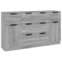 3-teiliges Sideboard-Set aus Sonoma-grauem Sperrholz von vidaXL, Sideboards - Ref: Foro24-3115826, Preis: 182,31 €, Rabatt: %