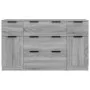 3-teiliges Sideboard-Set aus Sonoma-grauem Sperrholz von vidaXL, Sideboards - Ref: Foro24-3115826, Preis: 182,31 €, Rabatt: %