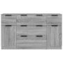 Sonoma gray plywood 3-piece sideboard set by vidaXL, Sideboards - Ref: Foro24-3115826, Price: 189,07 €, Discount: %
