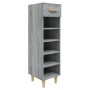 Mueble zapatero madera contrachapada gris Sonoma 30x35x105 cm