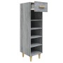 Mueble zapatero madera contrachapada gris Sonoma 30x35x105 cm