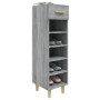 Mueble zapatero madera contrachapada gris Sonoma 30x35x105 cm