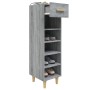 Mueble zapatero madera contrachapada gris Sonoma 30x35x105 cm