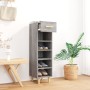 Mueble zapatero madera contrachapada gris Sonoma 30x35x105 cm