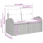 Conjunto de sofá de jardín 7 pcs Gris Poliratán