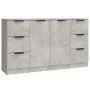 Sideboards 3 pieces cement gray plywood by vidaXL, Sideboards - Ref: Foro24-3115839, Price: 142,83 €, Discount: %