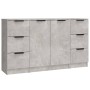 Sideboards 3 Stück zementgraues Sperrholz von vidaXL, Sideboards - Ref: Foro24-3115839, Preis: 142,83 €, Rabatt: %