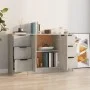 Sideboards 3 pieces cement gray plywood by vidaXL, Sideboards - Ref: Foro24-3115839, Price: 142,83 €, Discount: %