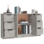 Sideboards 3 Stück zementgraues Sperrholz von vidaXL, Sideboards - Ref: Foro24-3115839, Preis: 142,83 €, Rabatt: %