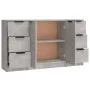 Sideboards 3 pieces cement gray plywood by vidaXL, Sideboards - Ref: Foro24-3115839, Price: 142,83 €, Discount: %