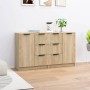 Aparadores 2 uds madera contrachapada roble Sonoma 60x30x70 cm de vidaXL, Aparadores - Ref: Foro24-3115790, Precio: 170,21 €,...