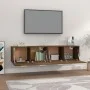 Wandschränke 2 Stück braunes Eichensperrholz 80x35x36,5cm von vidaXL, Schließfächer und Lagerschränke - Ref: Foro24-3115651, ...