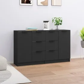 Sideboards 2 Stück schwarzes Sperrholz 60x30x70 cm von vidaXL, Sideboards - Ref: Foro24-3115789, Preis: 169,02 €, Rabatt: %