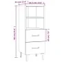 Sonoma grau Sperrholz Anrichte 34,5x34x90 cm von vidaXL, Sideboards - Ref: Foro24-817418, Preis: 60,67 €, Rabatt: %