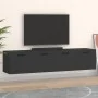 Hängeschränke 2 Stück Sperrholz schwarz 60x36,5x35 cm von vidaXL, Schließfächer und Lagerschränke - Ref: Foro24-3115637, Prei...
