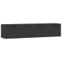 Hängeschränke 2 Stück Sperrholz schwarz 60x36,5x35 cm von vidaXL, Schließfächer und Lagerschränke - Ref: Foro24-3115637, Prei...