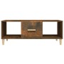 Smoked oak plywood coffee table 102x50x40 cm by vidaXL, Coffee table - Ref: Foro24-817525, Price: 54,21 €, Discount: %