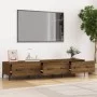 Smoked oak plywood TV cabinet 150x34.5x30 cm by vidaXL, TV Furniture - Ref: Foro24-817512, Price: 96,01 €, Discount: %