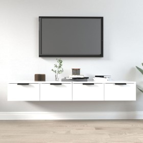 Wall cabinets 2 units white plywood 68x30x20 cm by vidaXL, Shelves and shelves - Ref: Foro24-3115892, Price: 98,80 €, Discoun...