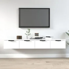 Wandschränke 2 Einheiten aus weißem Sperrholz 68x30x20 cm von vidaXL, Regale und Regale - Ref: Foro24-3115892, Preis: 104,69 ...