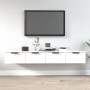 Wandschränke 2 Einheiten aus weißem Sperrholz 68x30x20 cm von vidaXL, Regale und Regale - Ref: Foro24-3115892, Preis: 98,80 €...