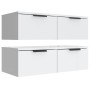 Armarios de pared 2 unidades contrachapada blanco 68x30x20 cm