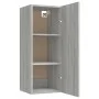 Sonoma grau Sperrholz-Hängeschrank 34,5x34x90 cm von vidaXL, Regale und Regale - Ref: Foro24-817439, Preis: 49,03 €, Rabatt: %