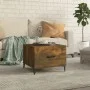 Center table with smoked oak metal legs 50x50x40 cm by vidaXL, Coffee table - Ref: Foro24-817537, Price: 37,62 €, Discount: %