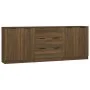 3-piece brown oak plywood sideboard by vidaXL, Sideboards - Ref: Foro24-3115787, Price: 224,56 €, Discount: %