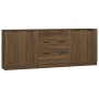 Eiche braun Sperrholz Anrichte 3 Stück von vidaXL, Sideboards - Ref: Foro24-3115787, Preis: 222,72 €, Rabatt: %