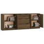 3-piece brown oak plywood sideboard by vidaXL, Sideboards - Ref: Foro24-3115787, Price: 224,56 €, Discount: %