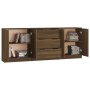 Eiche braun Sperrholz Anrichte 3 Stück von vidaXL, Sideboards - Ref: Foro24-3115787, Preis: 222,72 €, Rabatt: %