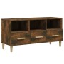 TV-Schrank aus geräuchertem Eichensperrholz, 102 x 36 x 50 cm von vidaXL, TV-Möbel - Ref: Foro24-817495, Preis: 61,11 €, Raba...